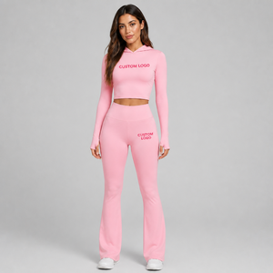 Conjunto de Dos Piezas de Ropa de Salón para Mujer, Camiseta de Manga Larga y Leggings, Venta al Por Mayor, 2026 - Product Image 1