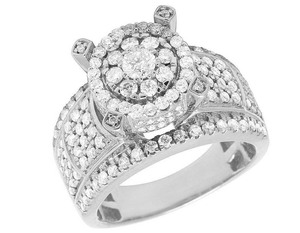 Luxury Halo Bridal <b>Ring</b> with Silver Gold Plated Moissanite Diamond Statement <b>Iced</b> Out Jewelry for Women - Product Image 1