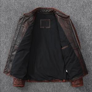 Veste de moto vintage en cuir véritable et toile pour homme, manteau imperméable et respirant, vêtements de motard, taille S-5XL - Product Image 5