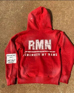 Survêtement à capuche pour homme, qualité supérieure, hiver, broderie, effet délavé, tendance, tissu respirant, fermeture éclair avec effet usé - Product Image 2