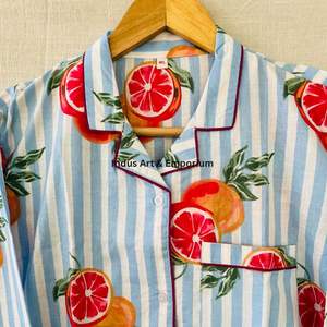 Nuevo Conjunto de Pijama de Algodón para Niños, Hermoso Conjunto de Pijama de Algodón Estampado Indio, Ropa de Dormir 100% Algodón - Product Image 2