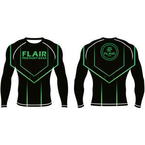 เสื้อไนลอน BJJ ป้องกันผดผื่นป้องกันรังสียูวียาวเสื้อบีบอัดกันยูวีทนทานออกแบบได้ตามต้องการระบายอากาศและใส่สบาย - Product Image 3