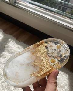 Resin <b>trays</b> for spiritual corners keeping incense bells crystals contributing serene meditative ambiance - Product Image 4