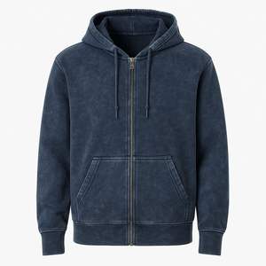 OEM Custom High Quality 500 Gsm Oversized Distressed All Over Printing Zip up Cropped Boxy <b>Hoodie</b> for <b>Men</b> - Product Image 1