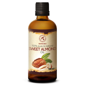 Aromatika Aceite Puro Natural de Almendras Dulces, Aceite Portador 100 ml, Aceite Vegetal Prensado en Frío para Masajes, Cuidado de la Piel y Antienvejecimiento - Product Image 1