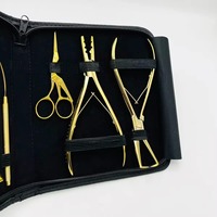 Herramienta profesional de Color de plasma dorado y negro, Kit de herramientas de extensión de cabello y cuentas Kase, juego de alicates para quitar cuentas, herramienta sostenible
