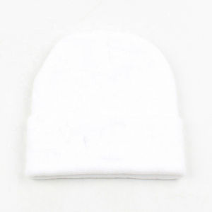 Venta al por mayor de alta calidad personalizado hombres mujeres color puro lana completa suave cálido invierno sombreros transpirable logotipo personalizado gorro de punto - Product Image 4