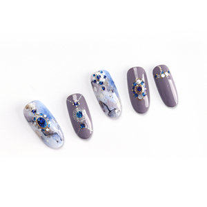 Wannabe Grace-pegatinas de uñas de reina de violeta, candelabro de uñas cúbicas en 3d, diseño de joyas en relieve, varios tamaños, Corea, oem, odm, n. ° 45557 - Product Image 2