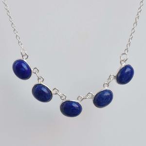 Lapis Lazuli Sterling Silver Necklace Handmade Oval Gemstone December Birthstone Jewelry Gifts Women - Product Image 5