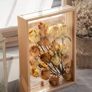 กรอบรูปแบบลอยทำจากแก้วสองด้าน3D งานตามสั่งสำหรับการแสดงดอกไม้อัด - Product Image 3