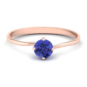 Reyes แหวนพลอย Tanzanite สีทอง14K แบบมินิมอลผู้ผลิต ODM เครื่องประดับอัญมณี Tanzanite สำหรับงานแต่งงานดีไซน์ตามสั่งสำหรับผู้หญิง - Product Image 5