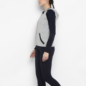 Survêtement d'hiver pour femme en coton 100% de qualité supérieure, motif uni, col montant, logo personnalisé, tenue décontractée de jogging respirante et à séchage rapide - Product Image 4