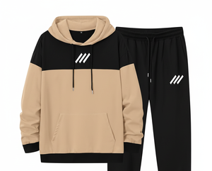 Unisex Jogger Suit | Custom Color Solid Hoodie & Pants | Anti-Bacterial Breathable Fleece Lining Winter 100% Cotton <b>Blend</b> - Product Image 3