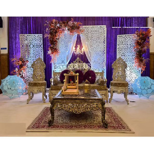 Paneles de pavo real cortados con láser blanco para decoración de bienvenida de boda DST Exports Marcos cortados con láser de metal blanco de moda para bodas occidentales Reino Unido - Product Image 6
