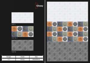 Carreaux muraux en céramique élégants 300x600 mm finition brillante – Choix décoratif contemporain pour projets de luxe - Product Image 1