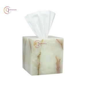 Vente en gros de boîte à mouchoirs en marbre imprimé sur mesure au design moderne ligne dorée pour la maison hôtel bureau décoration de mariage à bas prix - Product Image 6