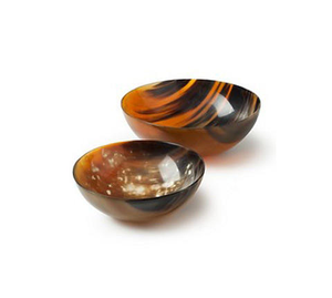 Bol à salade en corne de buffle naturelle véritable bol à corne de fruits pour décorer la maison de la cuisine - Product Image 1