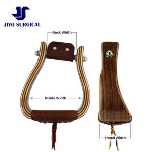 Estribos para caballos occidentales profesionales aprobados por CE ISO para montar en senderos, ligeros y ajustables con detalles en cuero - Product Image 3