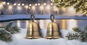 Gold Finish Metal Christmas <b>Bell</b> Elegant Ornament for Tree and Party Decor Perfect for Porch or Outdoor Decoration - Product Image 6