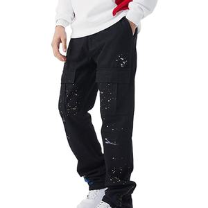 กางเกงคาร์โก้ผู้ชายทรงปกติ ผ้าฝ้ายน้ำหนักเบา ดีไซน์เพ้นท์ลายเอง แฟชั่นสตรีทแวร์ ขนาดสั่งตัดได้ - Product Image 2