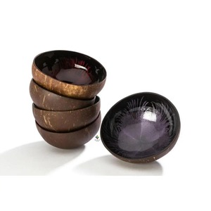Tazón de coco de laca hecho a mano de alta calidad con varios diseños modernos para decoración de fiestas, tazón de laca barato al por mayor - Product Image 4