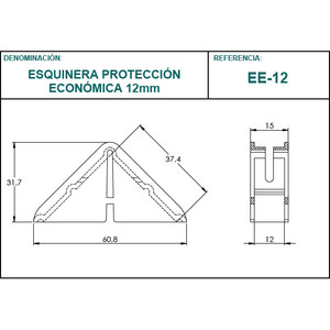 EE-12 12 mm Economical Recyclable Edge Protector Corner Durable and Eco-Friendly Protection - Product Image 4