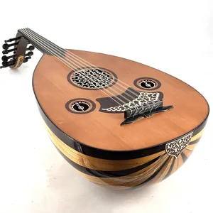 Oud Profesional de 12 Cuerdas - Lira Árabe Hecha a Mano con Madera de Nogal y Cedro en la Tapa Acústica - Product Image 4