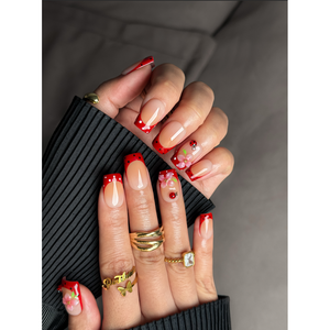 Arte de uñas a presión con diseño de mariquita de jardín dulce - Product Image 2