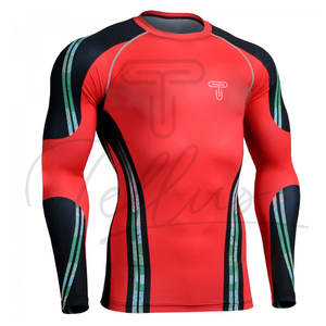 Camiseta de Compresión de Diseño Nuevo, Ropa Deportiva al por Mayor para Hombre, Ligera, Transpirable, Ajustada, de Spandex/Poliéster, Manga Larga, Secado Rápido - Product Image 5