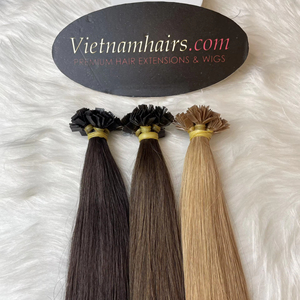 2025ต่อผมมนุษย์ดิบ100% เวียดนามปลายแบนเป็นลอนผมตรงผมต่อหนังแท้ - Product Image 1
