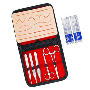 Kit d'entraînement à la suture en acier pour étudiants en médecine - Outils de suture chirurgicale orthopédique et coussinet de pratique cutanée - Ensemble d'éducation clinique - Product Image 1