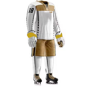 ชุดยูนิฟอร์มฮอกกี้น้ำแข็งโพลีเอสเตอร์ระบายอากาศได้ดี สัมผัสนุ่ม ขายดีที่สุด ราคาโรงงาน สำหรับผู้ชาย จำนวนมาก - Product Image 3