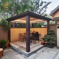 Bioclimatic Pergola aluminium persiennes réglables cadre enduit de poudre gazebo extérieur pavillon durable peint à la bombe balcon