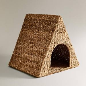 House shaped basket <b>for</b> pets seagrass pet houses natural sea grass house <b>cat</b> dog furniture - Product Image 6