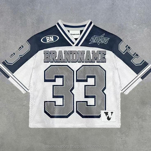 Camiseta de Fútbol Americano Retro Personalizada Observex Sports Streetwear |   Camiseta Deportiva Transpirable de Manga Corta con Malla Vintage para Hombre y Mujer - Product Image 6