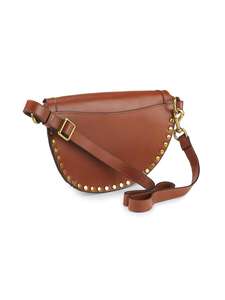 Sac banane pour femme en cuir pleine fleur véritable de haute qualité, avec bouton, sacoche de taille, bandoulière, mode, étanche et antivol - Product Image 2