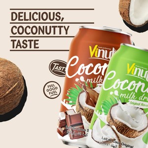 Bebida de leche de coco original | 330ml (paquete de 24), a base de plantas, sin OGM, sin azúcar añadido, electrolitos esenciales, OEM ODM - Product Image 4