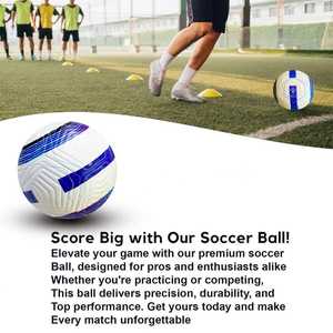 Balón de Fútbol de la Premier League, Azul y Morado, Tamaño 5, Estilo de Entrenamiento, con Cámara de Goma Clásica, Empacado en Caja - Product Image 6