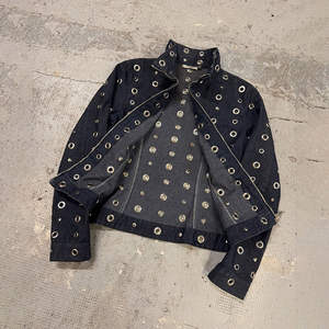 Fully Customized Logo Mens Denim Jacket | High End Pearl Vintage Patchwork Button <b>Printed</b> Fashion Jacket for Winter - Product Image 4