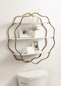 OEM Manufacture Premium Iron Wall <b>Shelf</b> Industrial Rustic <b>Storage</b> Display Unit For Modern Home Decor - Product Image 3