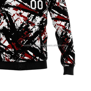 Chaqueta Varsity Personalizada Inspirada en el Estilo Urbano MCACVJ-238, Cuello Alto, Decoración Bordada, Logotipo Frontal, 100% Lana, para Hombre - Product Image 6