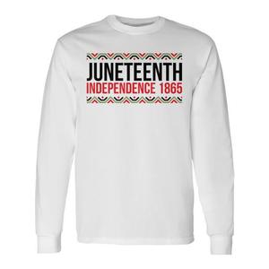 Maglietta a maniche lunghe Juneteenth Independence 1865, girocollo unisex, per adulti, promozionale - Product Image 2