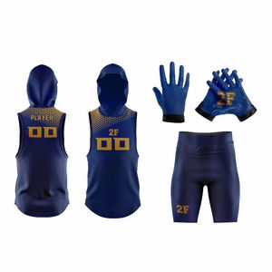 Uniformes de football 7V7 personnalisés par sublimation uniformes de drapeau 7on7 avec nom et numéros d'équipe vêtements d'équipe - Product Image 2