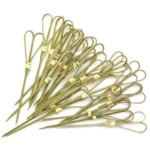 Brochetas de bambú personalizadas respetuosas con el medio ambiente, accesorios decorativos para el almuerzo para niños, selecciones de frutas, pinchos para hamburguesas, duraderos - Product Image 3