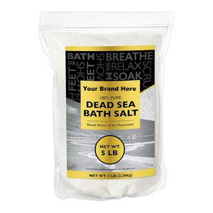 Surtidor: Aromasong Int. Hecho en EE. UU. 5 lb Etiqueta Privada etiqueta blanca polvo de baño del Mar Muerto remojo mineral concentrado - Product Image 1