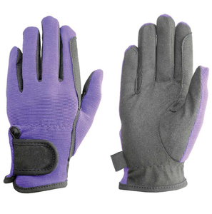 Guantes de equitación de cuero para invierno, de dedo completo, con tela elástica y cierre de cordón, para uso unisex, movimiento flexible, riendas firmes. - Product Image 2