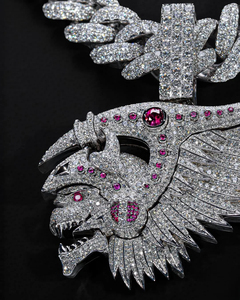 Pendentif Hip Hop Dragon en Argent 925 avec Diamants VVS et Moissanite, Conforme au Testeur de Diamants, pour Rappeur - Product Image 3