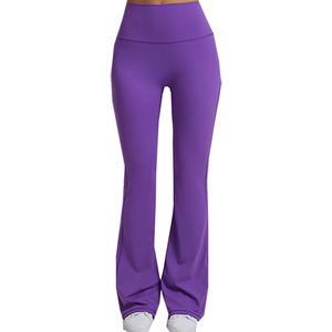 Nouveaux leggings de sport décontractés à jambes larges, extensibles, allongeant les jambes, pantalons de yoga à taille haute pour femmes, contrôle du ventre, pantalons évasés - Product Image 6