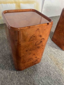 2025 nouveaux meubles de maison de placage de loupe de luxe moderne pour contreplaqué panneau décoratif meubles de salon en bois Table d'appoint Dawson - Product Image 3