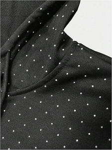 Sudaderas con cremallera para hombre, hombro caído con diamantes de imitación, 100% algodón, forro polar, sudaderas con cremallera de gran tamaño, fabricantes de peso pesado para hombres - Product Image 4